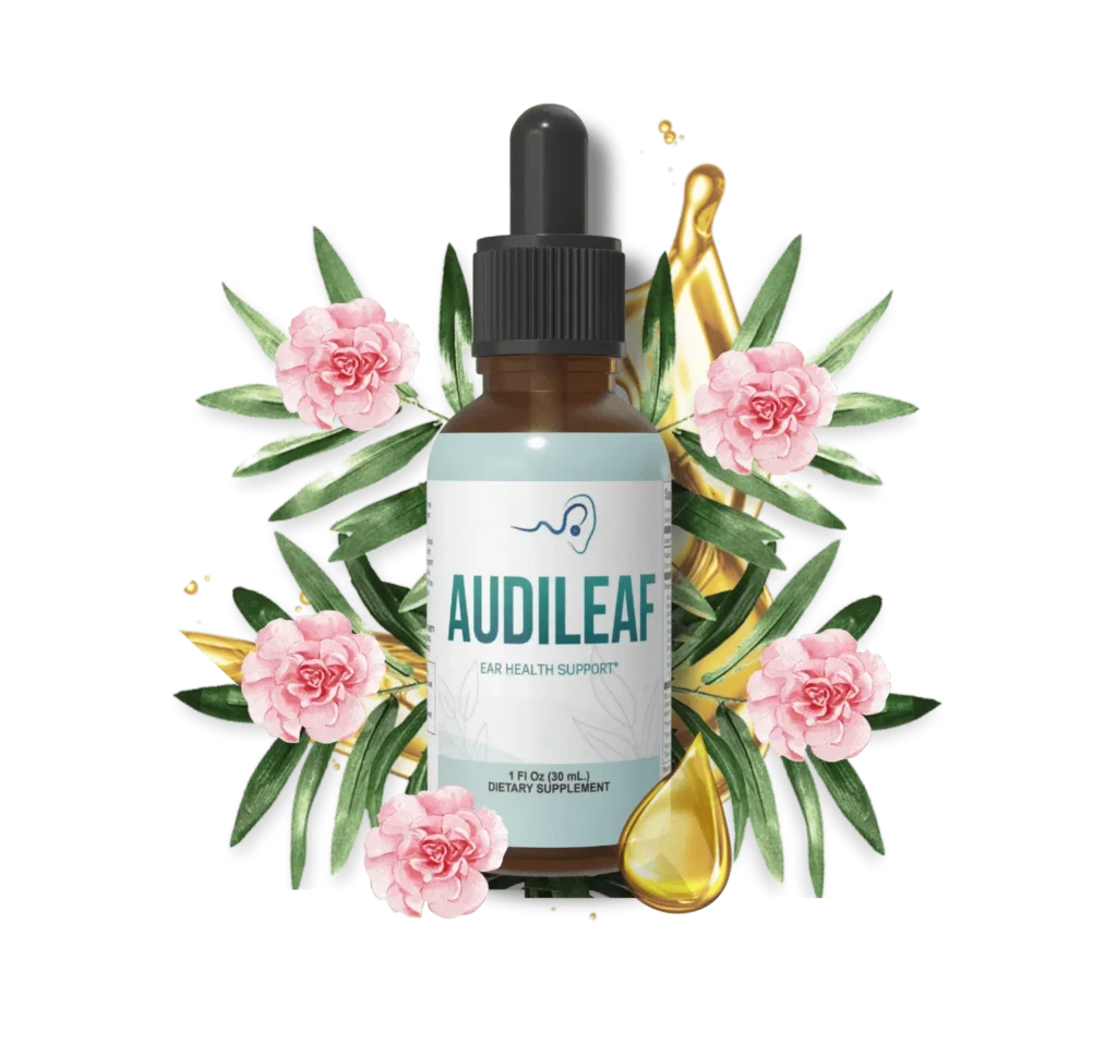 One bottle of AudiLeaf supplement for healthy hearing and mental clarity